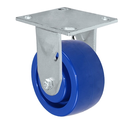 Casterhq 5"x2" Solid Polyurethane Wheel, Ridid Caster, 1,000 lbs capacity - 35CR520SPU84L-04